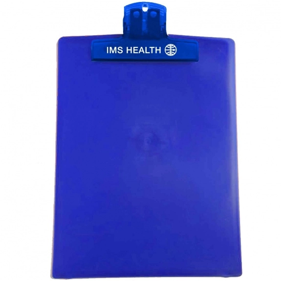 Trans. Blue Keep-it Promotional Clipboard - Large - 9"w x 12"h