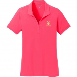 Hot Coral Port Authority Cotton Touch Custom Polo Shirts - Women's