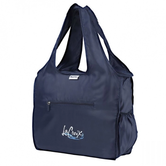 Navy Blue RuMe All Zippered Custom Tote Bags - 15"w x 12"h x 4"d