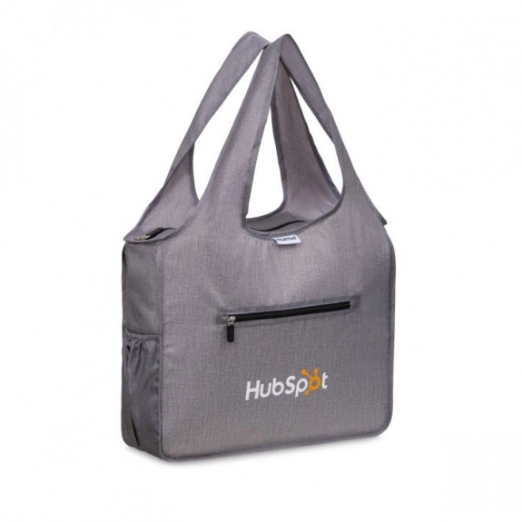 Gray RuMe All Zippered Custom Tote Bags - 15"w x 12"h x 4"d