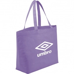 Purple - Jumbo Non-Woven Custom Shopper Tote Bag - 19.75"w x 12"h x 5"d
