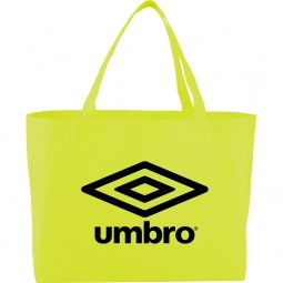 Lime Green - Jumbo Non-Woven Custom Shopper Tote Bag - 19.75"w x 12"h x 5"d