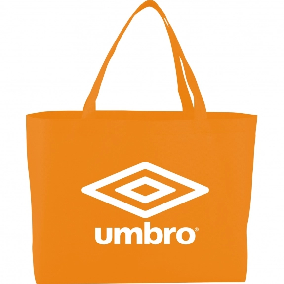 Orange - Jumbo Non-Woven Custom Shopper Tote Bag - 19.75"w x 12"h x 5"d