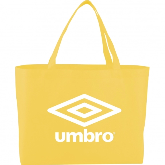 Yellow - Jumbo Non-Woven Custom Shopper Tote Bag - 19.75"w x 12"h x 5"d