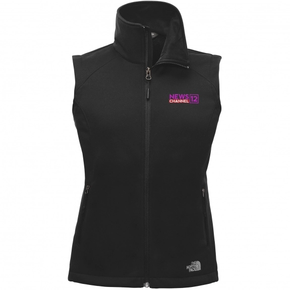 Black The North Face Ridgeline Soft Shell Custom Vest - Women's
