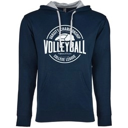 Mid Navy/heather gray Next Level French Terry Custom Pullover Hoodie - Unis
