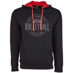 Black/red Next Level French Terry Custom Pullover Hoodie - Unisex