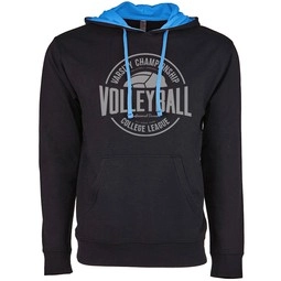 Black/Turquoise Next Level French Terry Custom Pullover Hoodie - Unisex