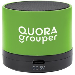 Lime - Mini Cylinder Custom Logo Wireless Speaker