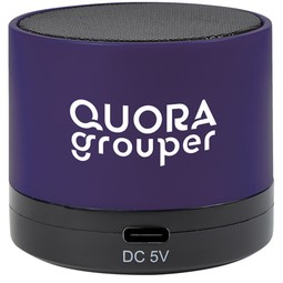 Purple - Mini Cylinder Custom Logo Wireless Speaker