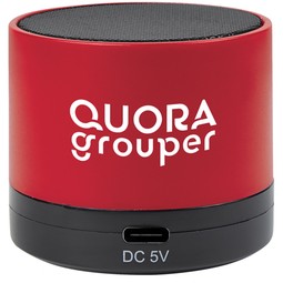 Red - Mini Cylinder Custom Logo Wireless Speaker