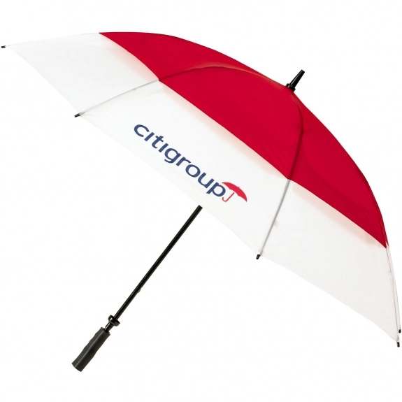 Red/White Deluxe Challenger Vented Promo Golf Umbrella - 62"