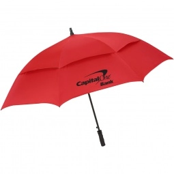 Red Deluxe Challenger Vented Promo Golf Umbrella - 62"