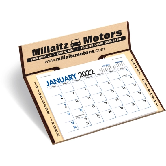 Tan - Memo Custom Desk Calendar 