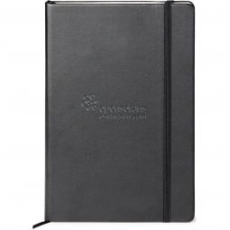 Black Neoskin Hard Cover Personalized Journal - 5.5"w x 8.25"h