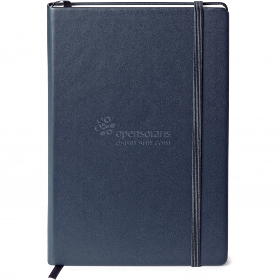 Navy Blue Neoskin Hard Cover Personalized Journal - 5.5"w x 8.25"h