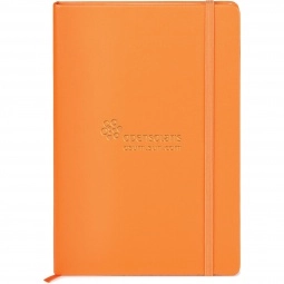 Orange Neoskin Hard Cover Personalized Journal - 5.5"w x 8.25"h