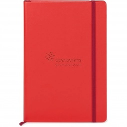 Red Neoskin Hard Cover Personalized Journal - 5.5"w x 8.25"h