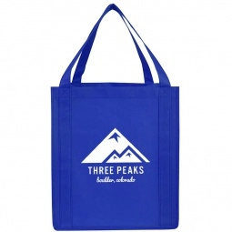 Reflex Blue - Jumbo Non-Woven Grocery Custom Tote Bags - 13"w x 15"h x 10"d