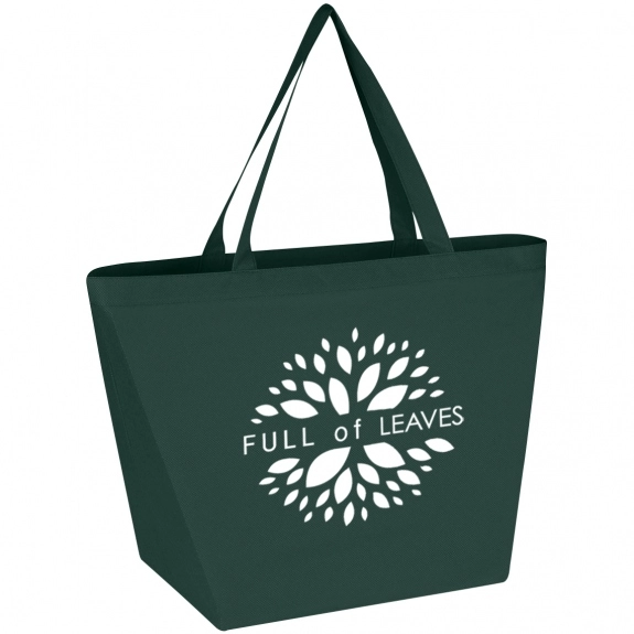 Forest Green Non-Woven Budget Custom Tote Bags