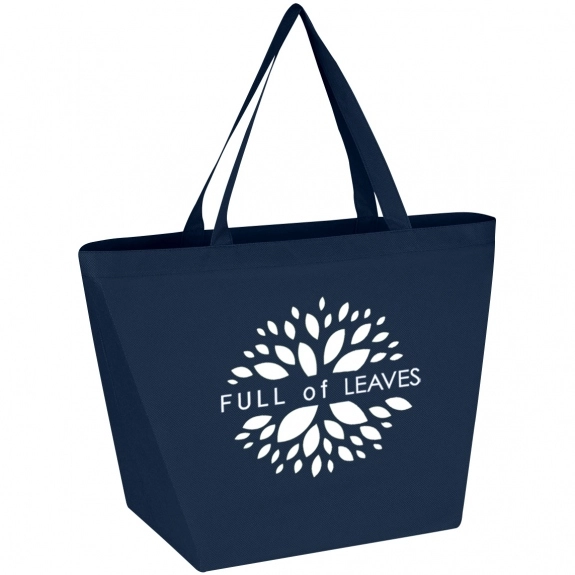 Navy Non-Woven Budget Custom Tote Bags
