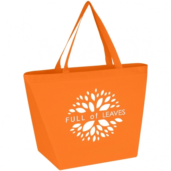 Orange Non-Woven Budget Custom Tote Bags