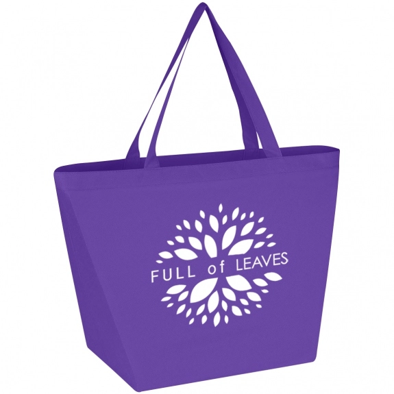 Purple Non-Woven Budget Custom Tote Bags