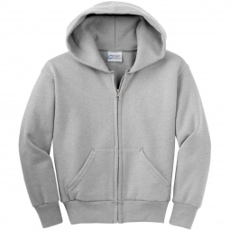 Ash Port & Company Ultimate Full Zip Custom Hooded Sweatshirt 