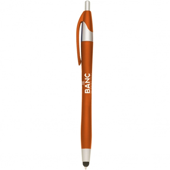 Orange Metallic Colored Javelin Stylus Custom Pen 