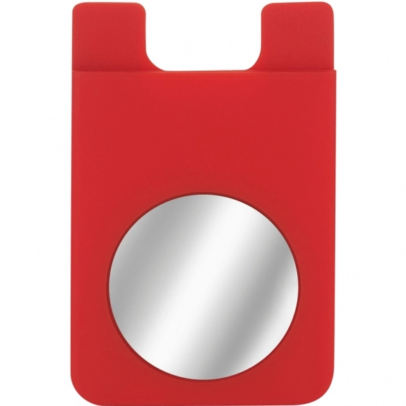 Red Mirrored Silicone Smart Phone Promotional Wallet