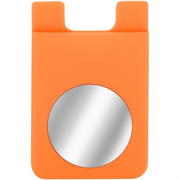 Orange Mirrored Silicone Smart Phone Promotional Wallet
