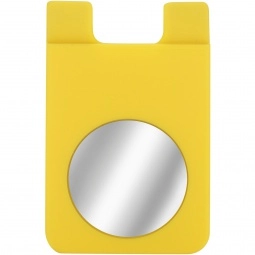 Yellow Mirrored Silicone Smart Phone Promotional Wallet
