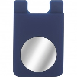 Navy Blue Mirrored Silicone Smart Phone Promotional Wallet