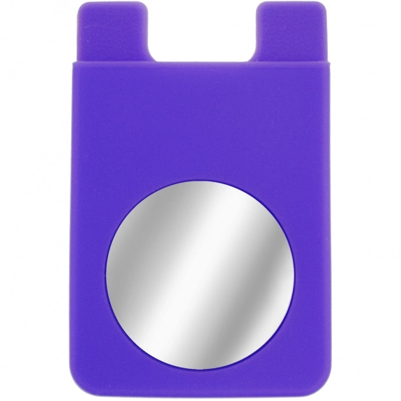 Purple Mirrored Silicone Smart Phone Promotional Wallet