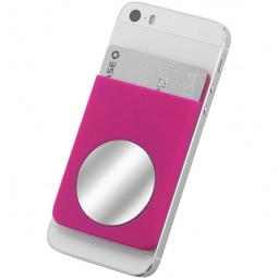 Hot Pink Mirrored Silicone Smart Phone Promotional Wallet