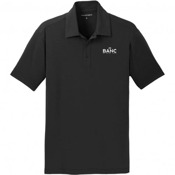 Black Port Authority Cotton Touch Custom Polo Shirts - Men's