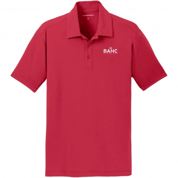 Chili Red Port Authority Cotton Touch Custom Polo Shirts - Men's