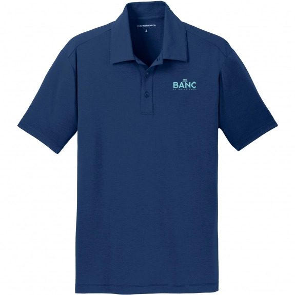 Estate Blue Port Authority Cotton Touch Custom Polo Shirts - Men's