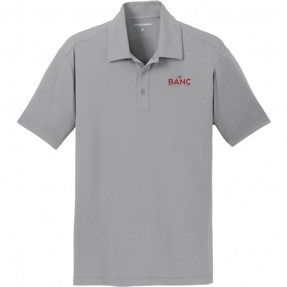 Frost Grey Port Authority Cotton Touch Custom Polo Shirts - Men's