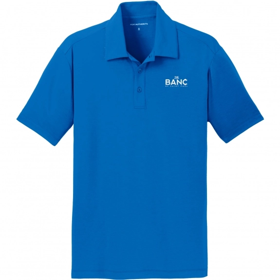 Strong Blue Port Authority Cotton Touch Custom Polo Shirts - Men's