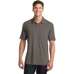 Front Port Authority Cotton Touch Custom Polo Shirts - Men's