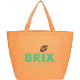 Orange Full Color Non-Woven Shopping Custom Tote Bag