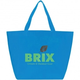 Process Blue Full Color Non-Woven Shopping Custom Tote Bag