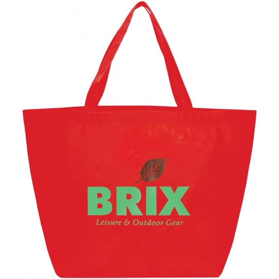 Red Full Color Non-Woven Shopping Custom Tote Bag