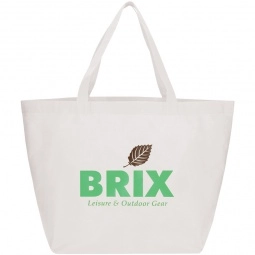 White Full Color Non-Woven Shopping Custom Tote Bag
