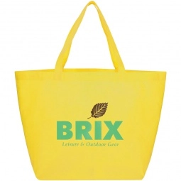 Yellow Full Color Non-Woven Shopping Custom Tote Bag