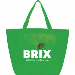 Lime Green Full Color Non-Woven Shopping Custom Tote Bag