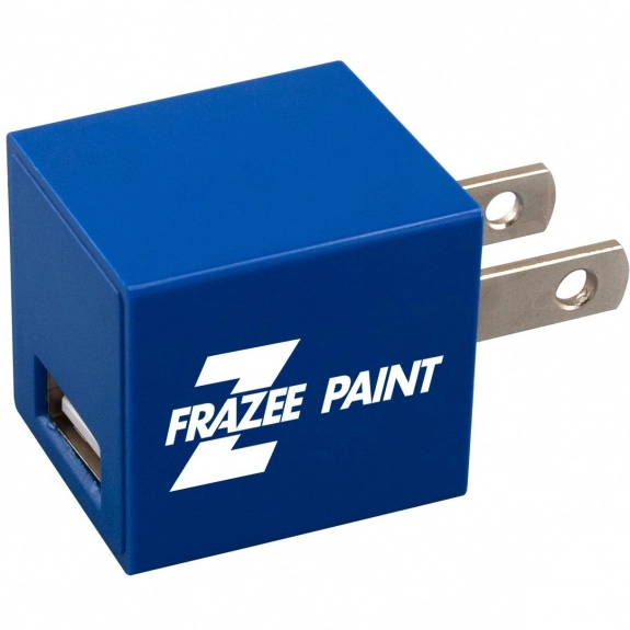 Blue UL Listed Square USB Wall Custom Charger