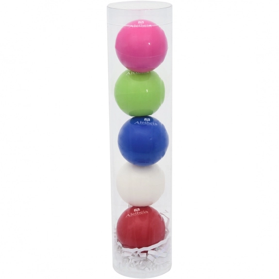 Multi - 5-Piece Vanilla Flavored Round Custom Lip Balm Gift Set