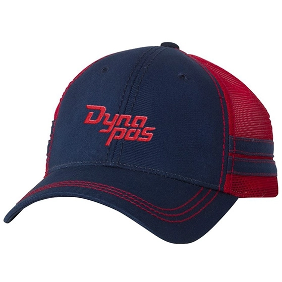 Navy / Red Sportsman Striped Custom Trucker Hat